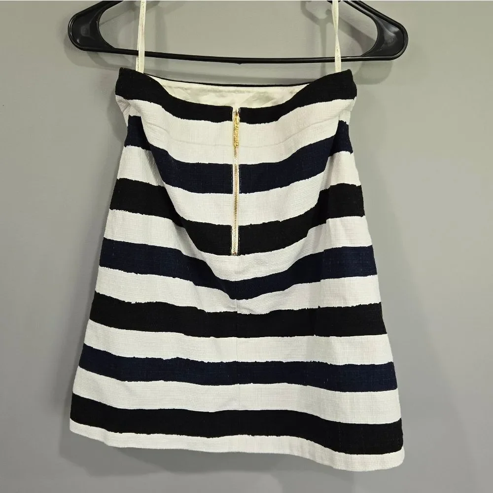🐢 Kate Spade Skirt The Rules! Black white and navy lined skirt.  Size 2.